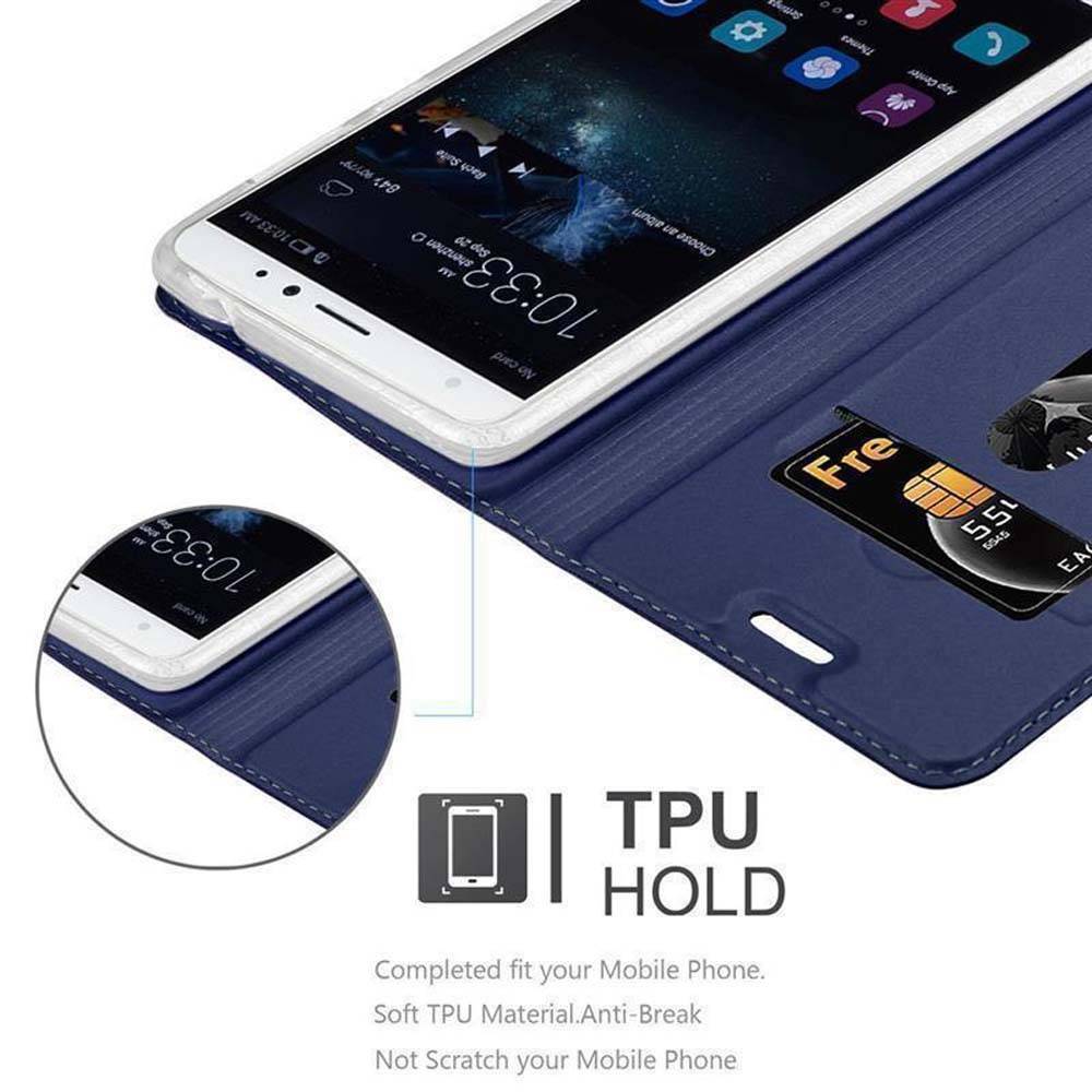 Cadorabo Handyhülle für Huawei MATE S Schutz Hülle in Blau Cover Etui Book Case Booklet