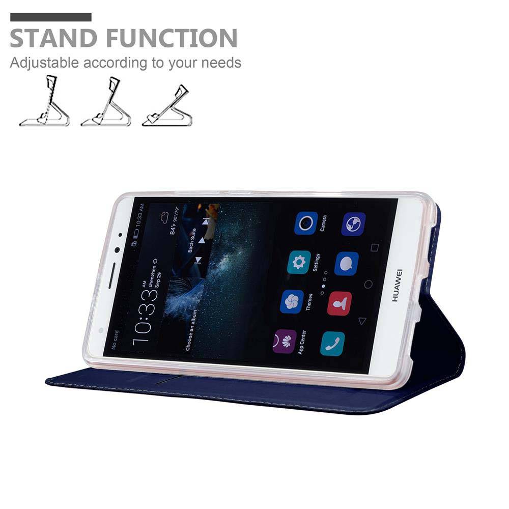 Cadorabo Handyhülle für Huawei MATE S Schutz Hülle in Blau Cover Etui Book Case Booklet