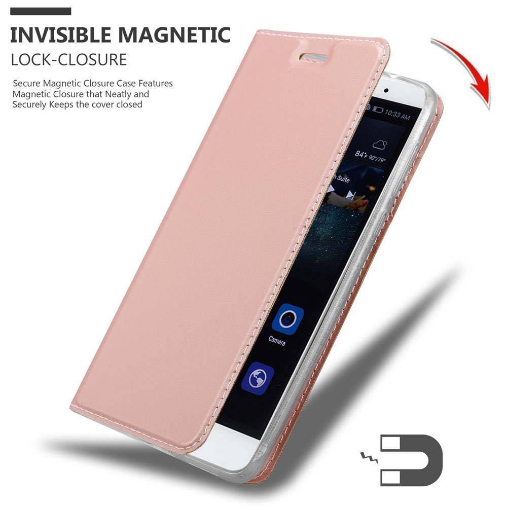 Cadorabo Handyhülle für Huawei MATE S Schutz Hülle in Rosa Cover Etui Book Case Booklet