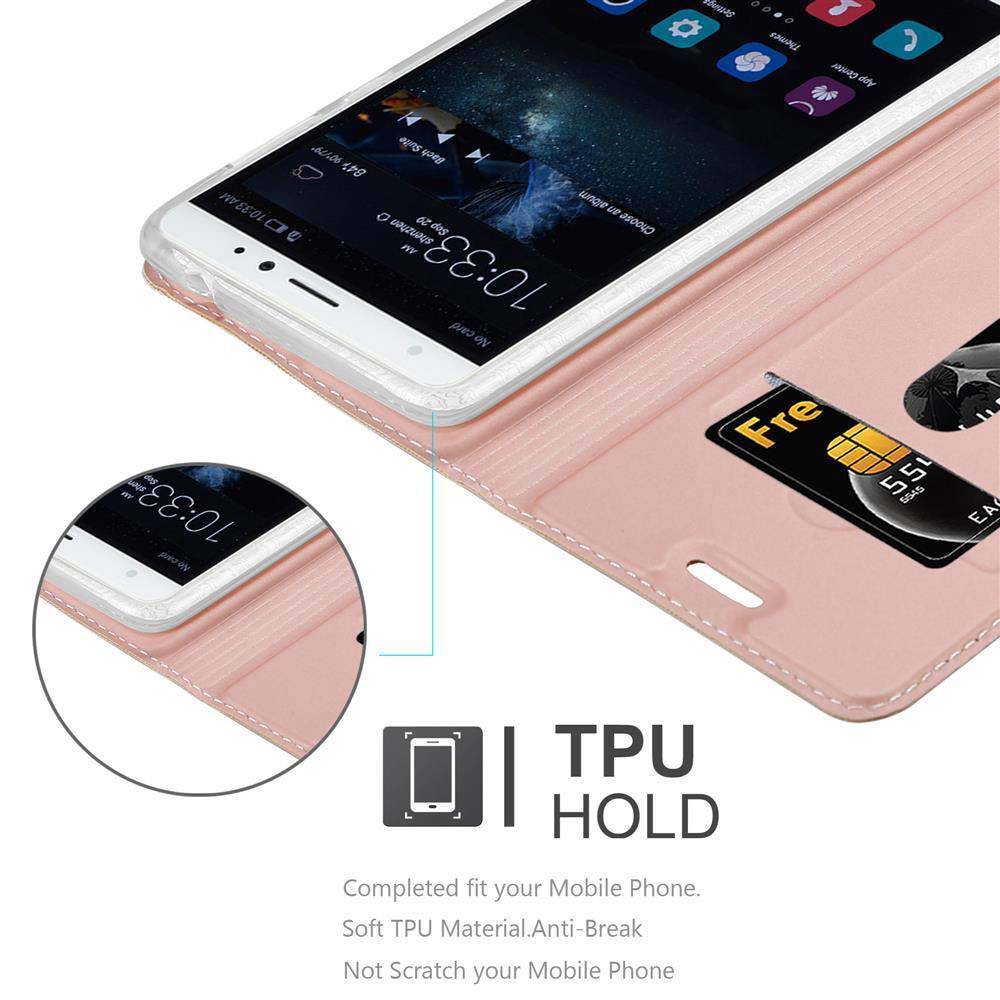 Cadorabo Handyhülle für Huawei MATE S Schutz Hülle in Rosa Cover Etui Book Case Booklet
