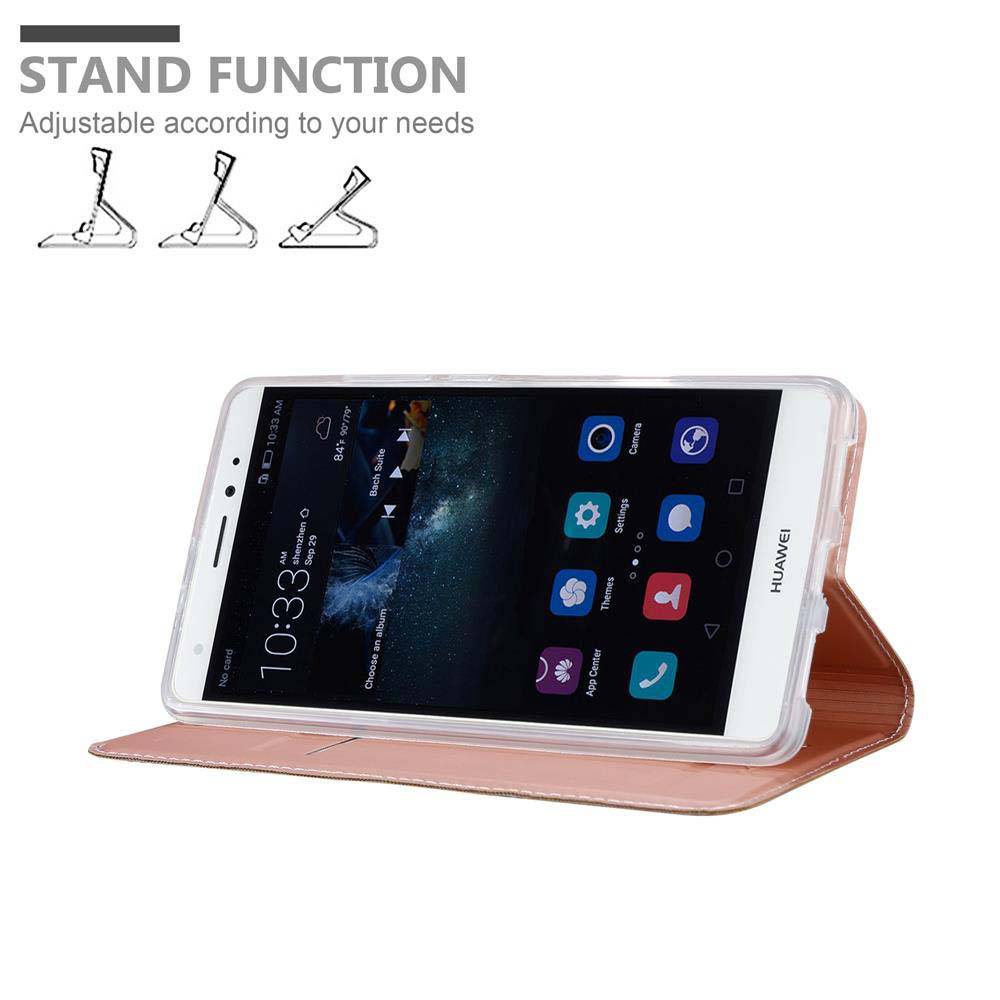 Cadorabo Handyhülle für Huawei MATE S Schutz Hülle in Rosa Cover Etui Book Case Booklet