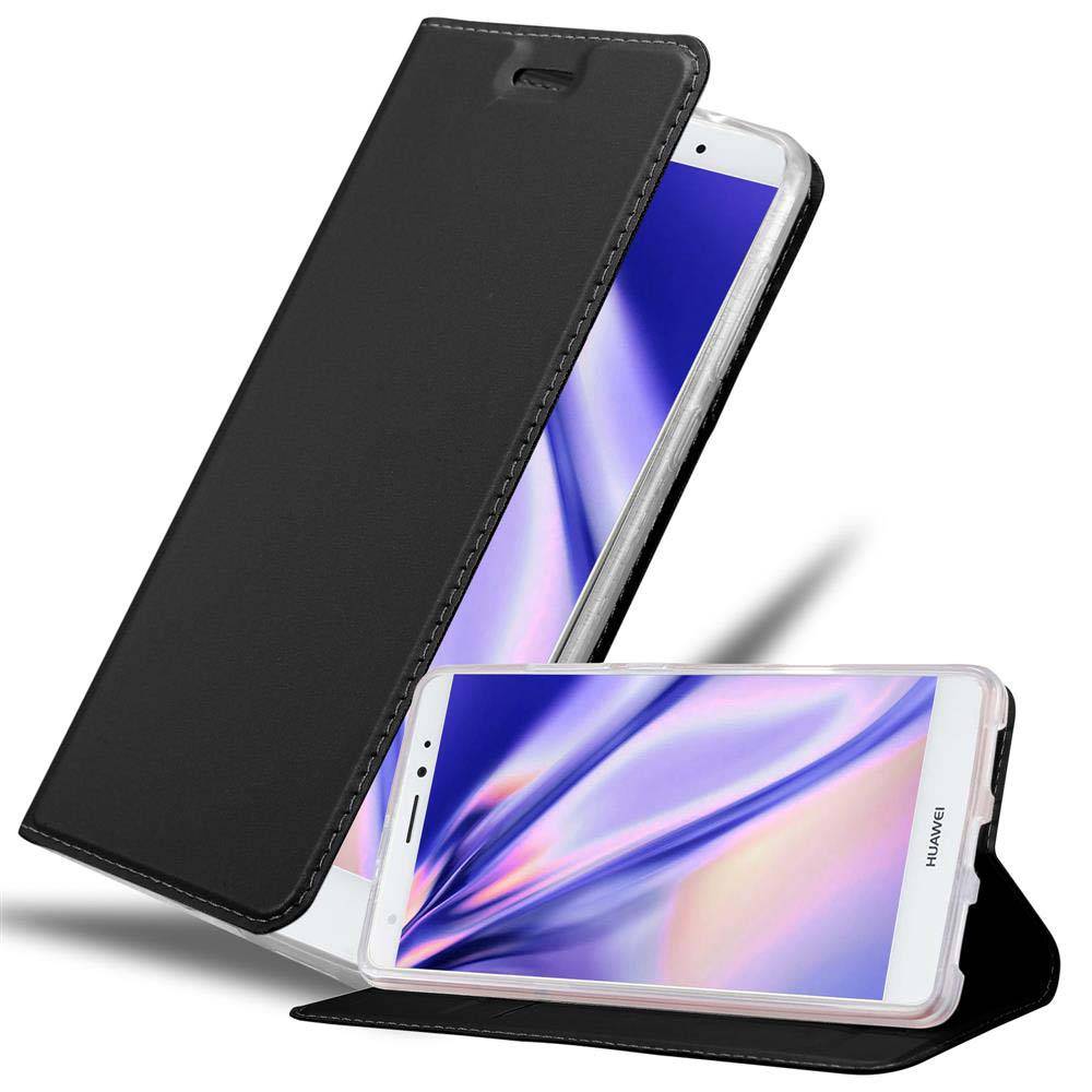 Cadorabo Handyhülle für Huawei MATE S Schutz Hülle in Schwarz Cover Etui Book Case Booklet