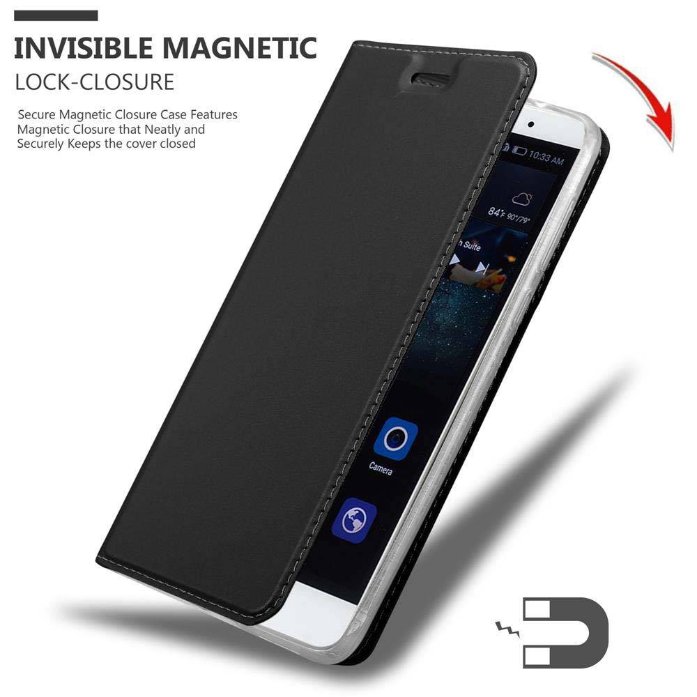 Cadorabo Handyhülle für Huawei MATE S Schutz Hülle in Schwarz Cover Etui Book Case Booklet