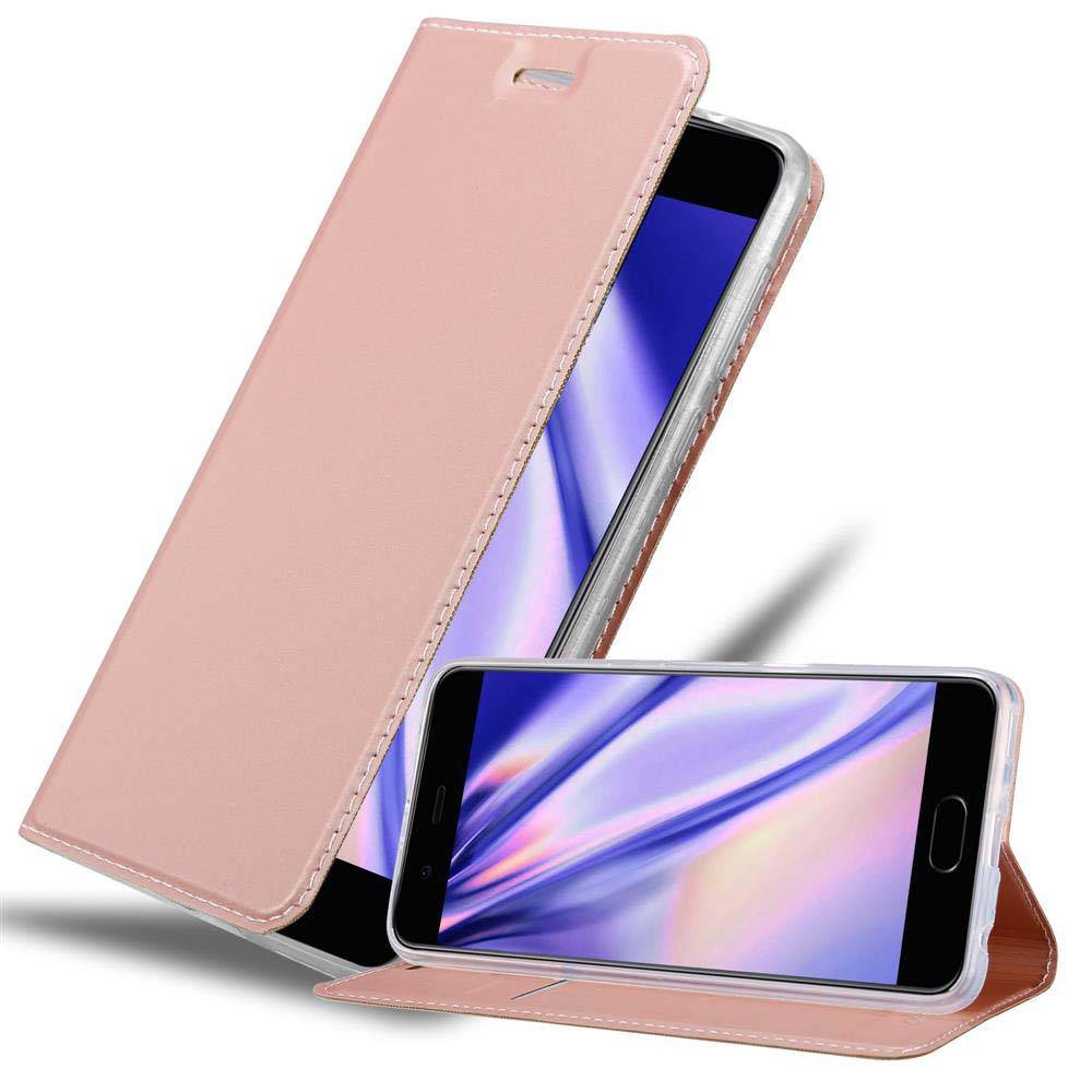 Cadorabo Handyhülle für Huawei P10 PLUS Schutz Hülle in Rosa Cover Etui Book Case Booklet