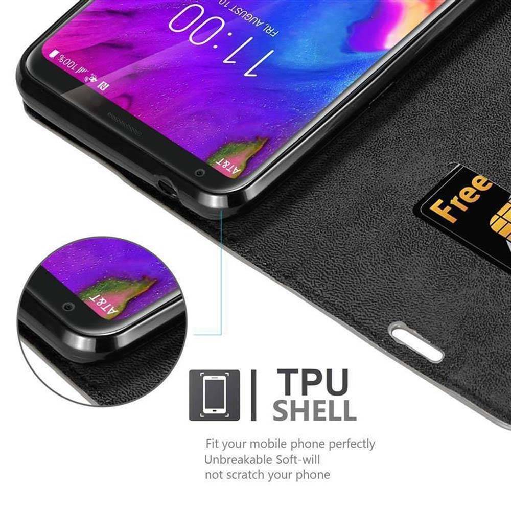 Cadorabo Hülle für LG V35 Schutz Hülle in Braun Handyhülle Etui Case Cover Magnetverschluss
