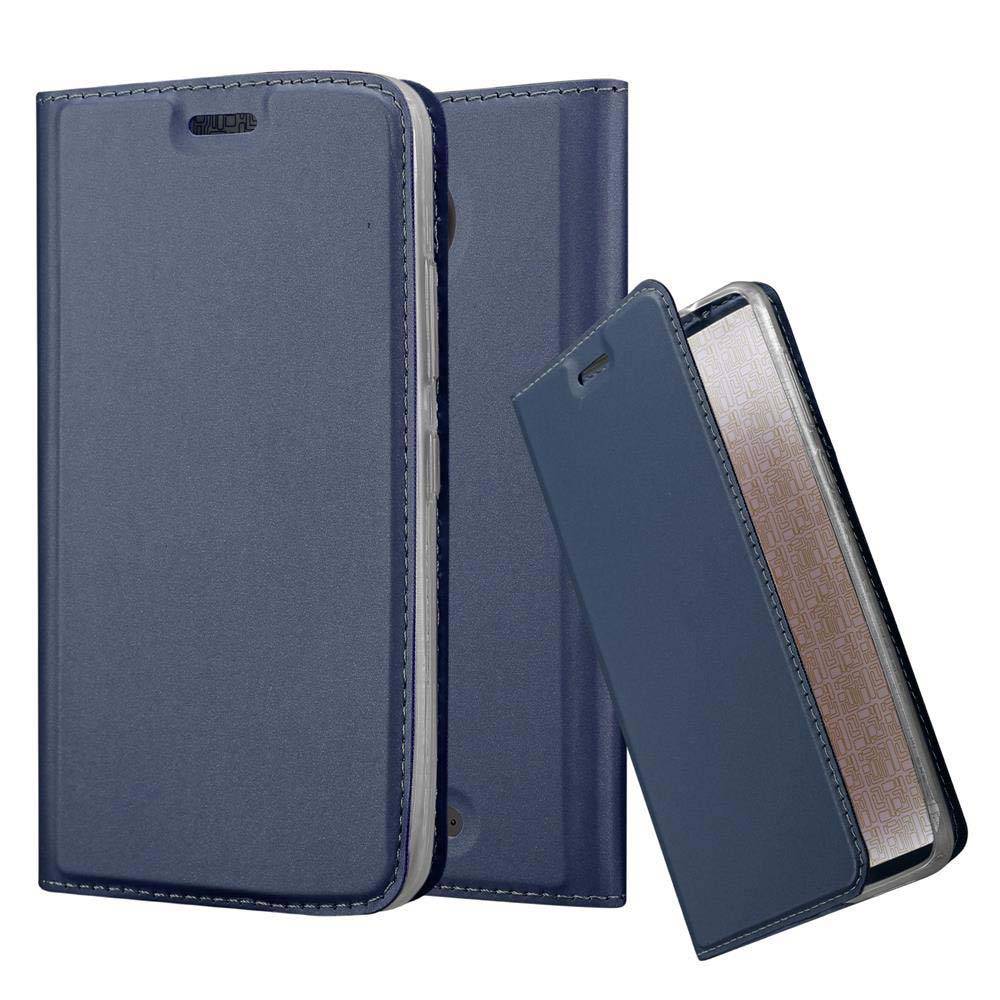 Cadorabo Handyhülle für Motorola MOTO C Schutz Hülle in Blau Cover Etui Book Case Booklet