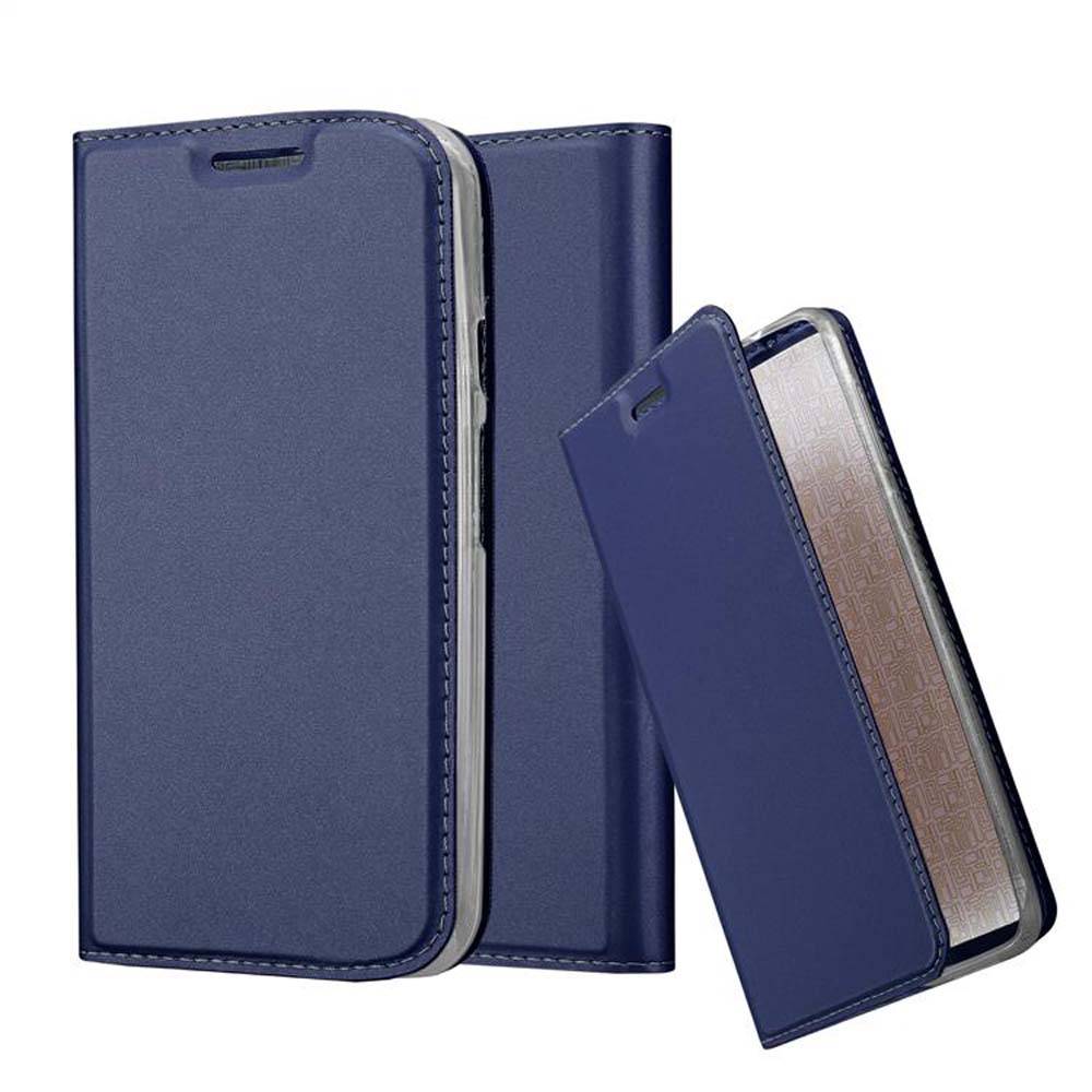 Cadorabo Handyhülle für Motorola MOTO G2 Schutz Hülle in Blau Cover Etui Book Case Booklet