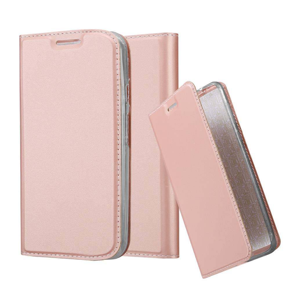 Cadorabo Handyhülle für Motorola MOTO G2 Schutz Hülle in Rosa Cover Etui Book Case Booklet