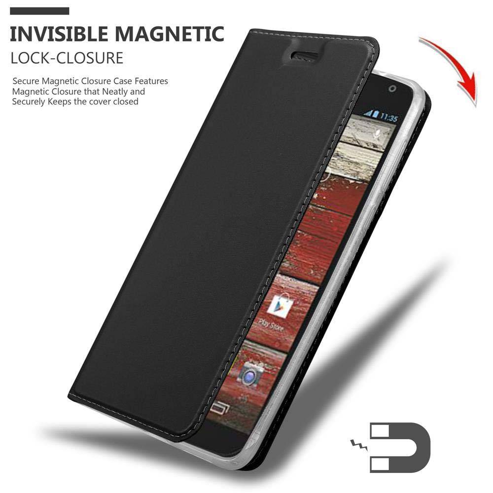 Cadorabo Handyhülle für Motorola MOTO G2 Schutz Hülle in Schwarz Cover Etui Book Case Booklet