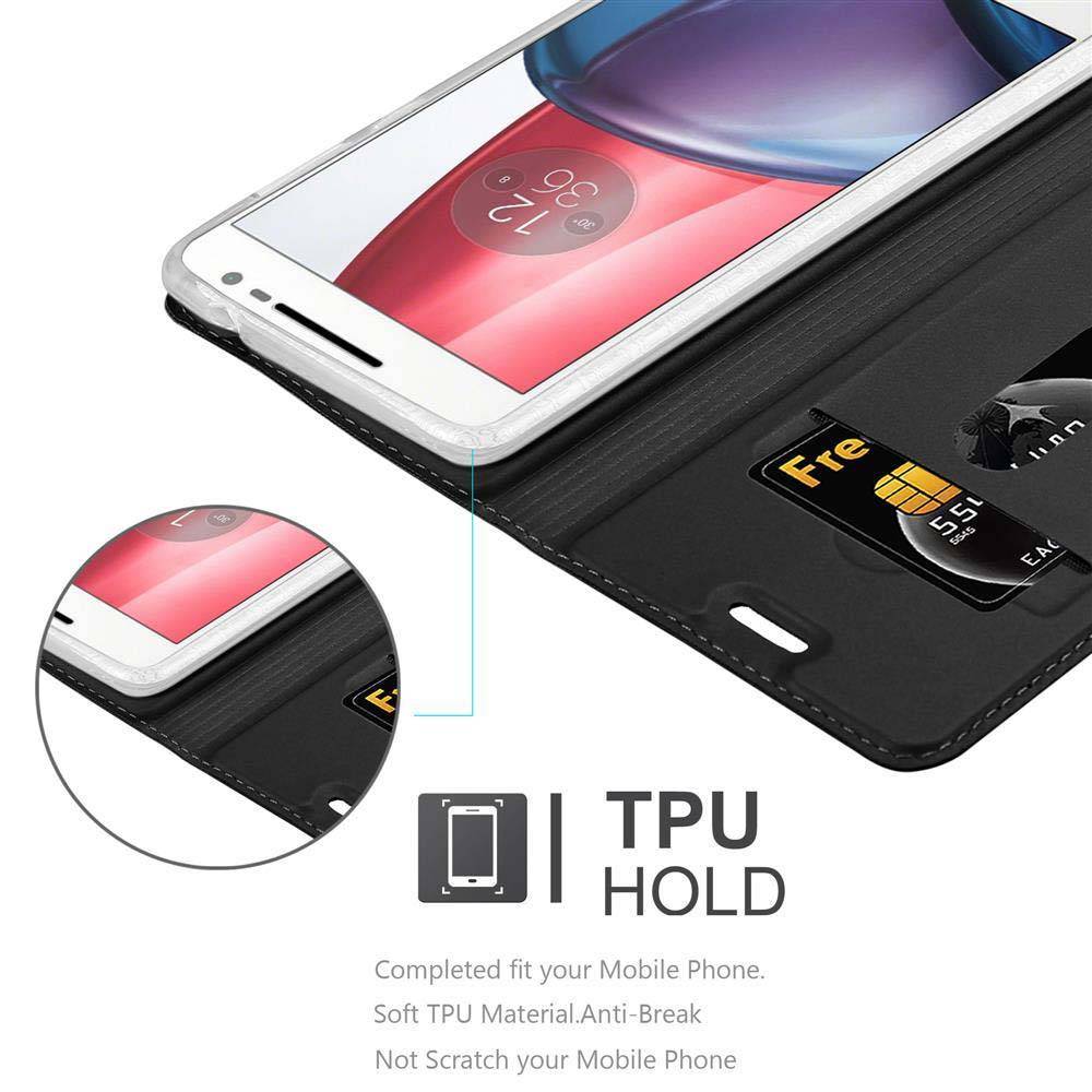 Cadorabo Handyhülle für Motorola MOTO G4 / G4 PLUS Schutz Hülle in Schwarz Cover Etui Book Case Booklet