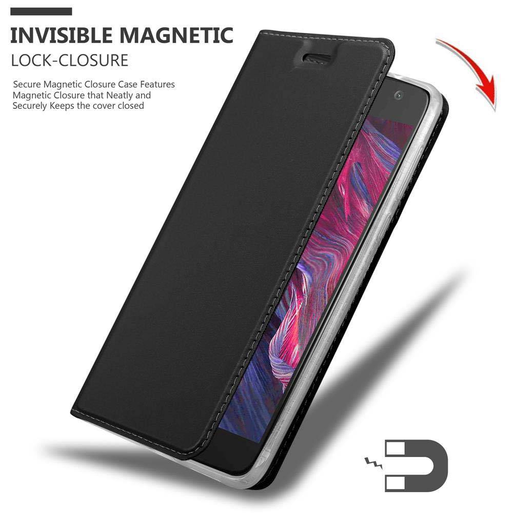 Cadorabo Handyhülle für Motorola MOTO X4 Schutz Hülle in Schwarz Cover Etui Book Case Booklet