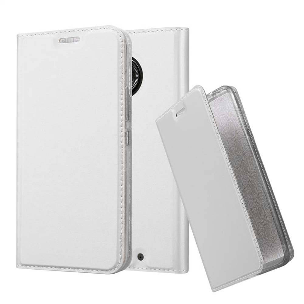 Cadorabo Handyhülle für Motorola MOTO X4 Schutz Hülle in Silber Cover Etui Book Case Booklet