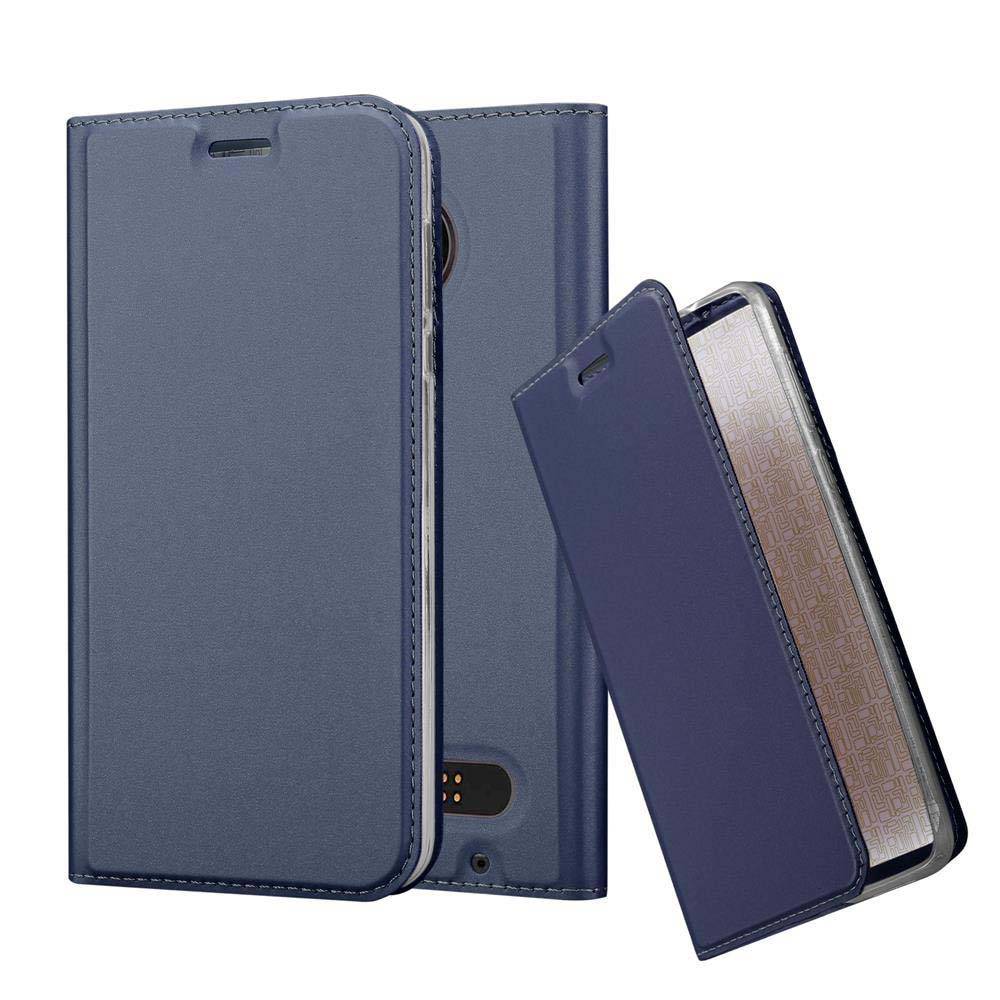 Cadorabo Handyhülle für Motorola MOTO Z2 Schutz Hülle in Blau Cover Etui Book Case Booklet