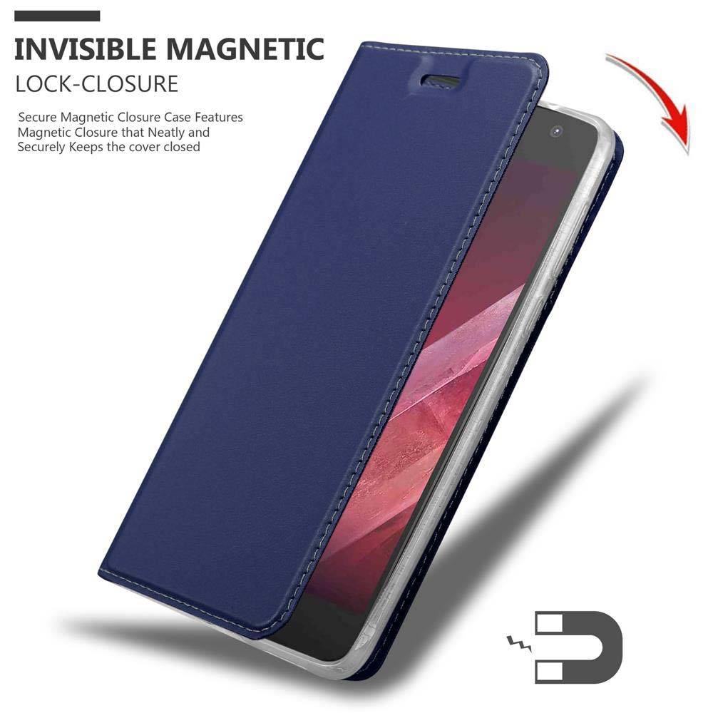 Cadorabo Handyhülle für Motorola MOTO Z2 Schutz Hülle in Blau Cover Etui Book Case Booklet
