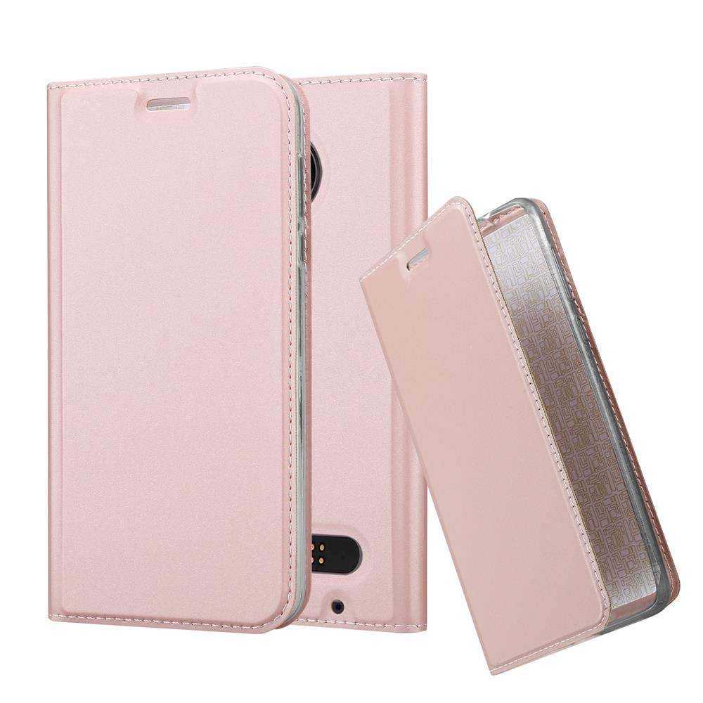 Cadorabo Handyhülle für Motorola MOTO Z2 Schutz Hülle in Rosa Cover Etui Book Case Booklet