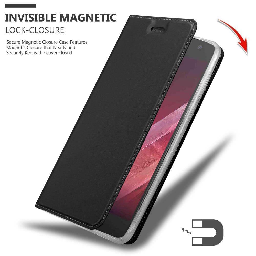 Cadorabo Handyhülle für Motorola MOTO Z2 Schutz Hülle in Schwarz Cover Etui Book Case Booklet