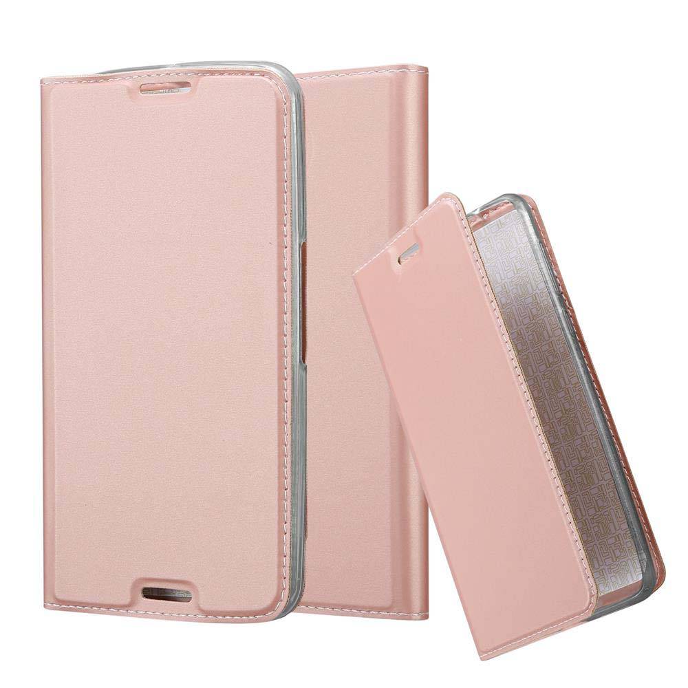 Cadorabo Handyhülle für Motorola Google NEXUS 6 Schutz Hülle in Rosa Cover Etui Book Case Booklet