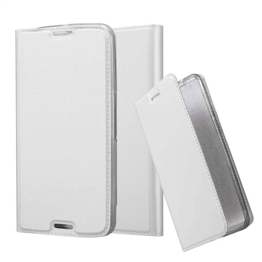 Cadorabo Handyhülle für Motorola Google NEXUS 6 Schutz Hülle in Silber Cover Etui Book Case Booklet
