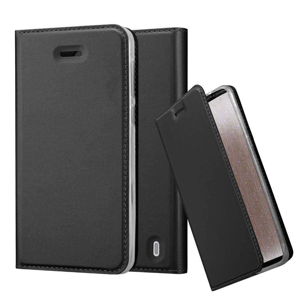 Cadorabo Handyhülle für Nokia 2 2017 Schutz Hülle in Schwarz Cover Etui Book Case Booklet