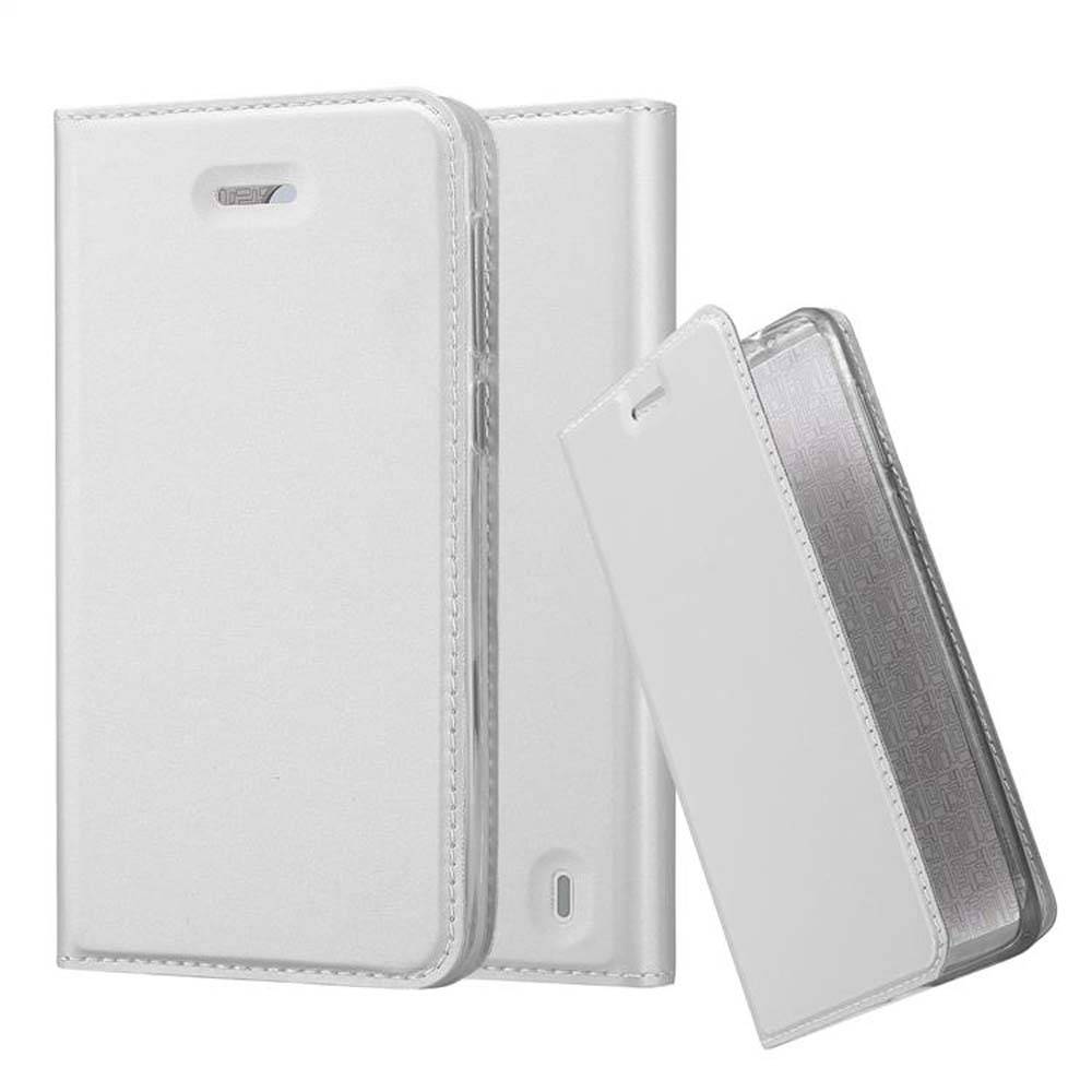 Cadorabo Handyhülle für Nokia 2 2017 Schutz Hülle in Silber Cover Etui Book Case Booklet
