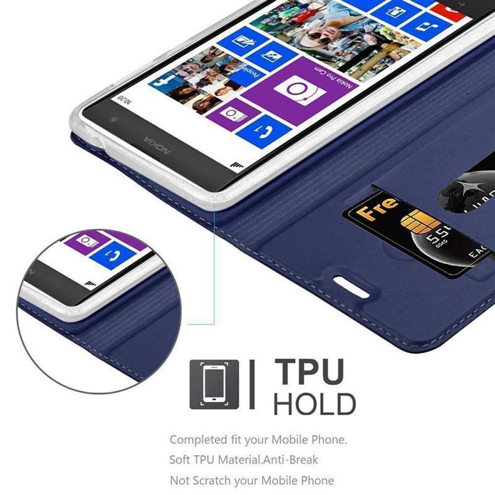 Cadorabo Handyhülle für Nokia Lumia 1020 Schutz Hülle in Blau Cover Etui Book Case Booklet