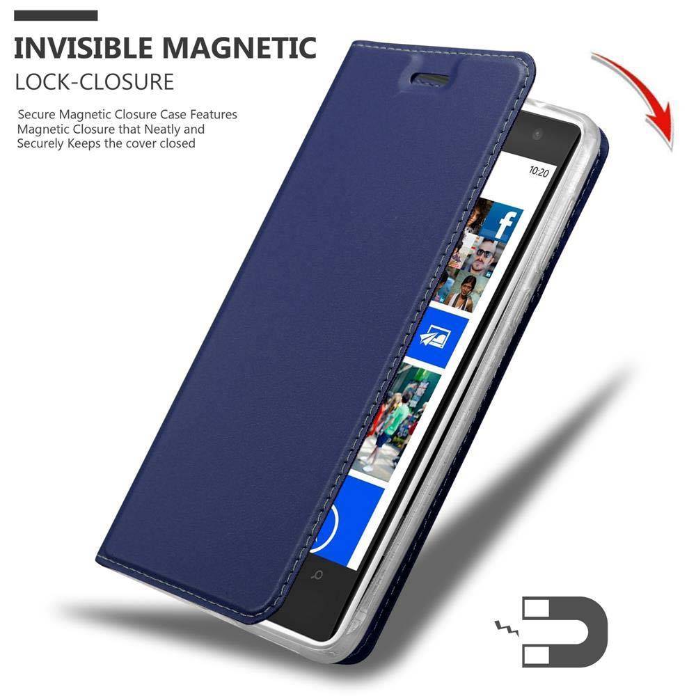 Cadorabo Handyhülle für Nokia Lumia 1020 Schutz Hülle in Blau Cover Etui Book Case Booklet