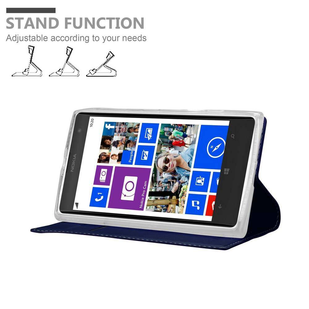 Cadorabo Handyhülle für Nokia Lumia 1020 Schutz Hülle in Blau Cover Etui Book Case Booklet