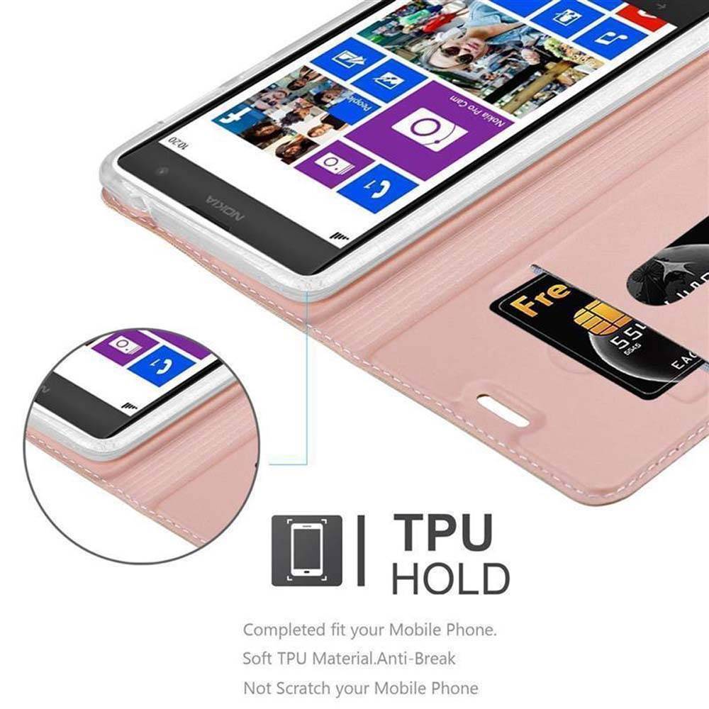 Cadorabo Handyhülle für Nokia Lumia 1020 Schutz Hülle in Rosa Cover Etui Book Case Booklet