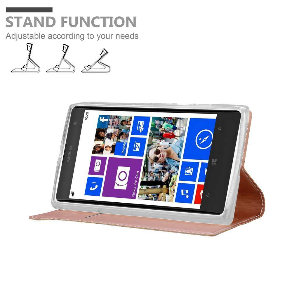 Cadorabo Handyhülle für Nokia Lumia 1020 Schutz Hülle in Rosa Cover Etui Book Case Booklet
