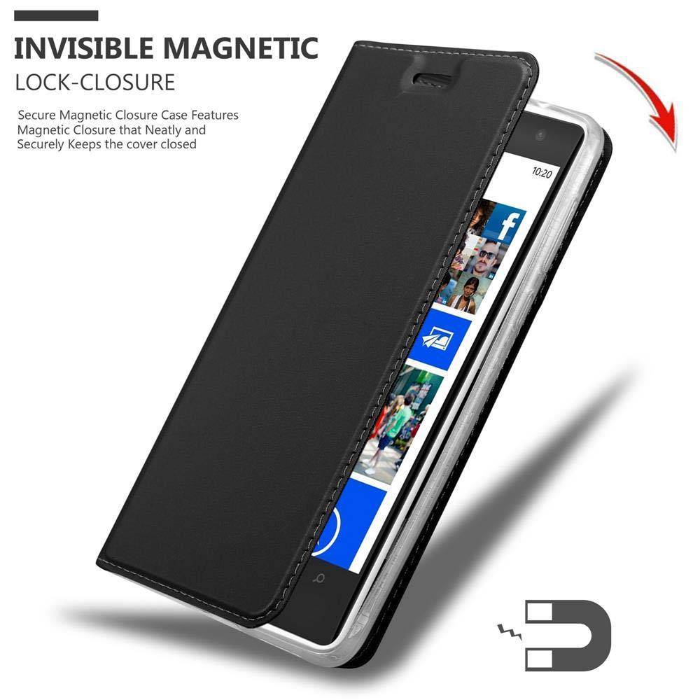Cadorabo Handyhülle für Nokia Lumia 1020 Schutz Hülle in Schwarz Cover Etui Book Case Booklet
