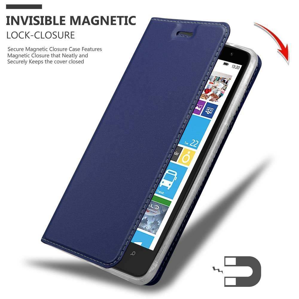 Cadorabo Handyhülle für Nokia Lumia 1320 Schutz Hülle in Blau Cover Etui Book Case Booklet