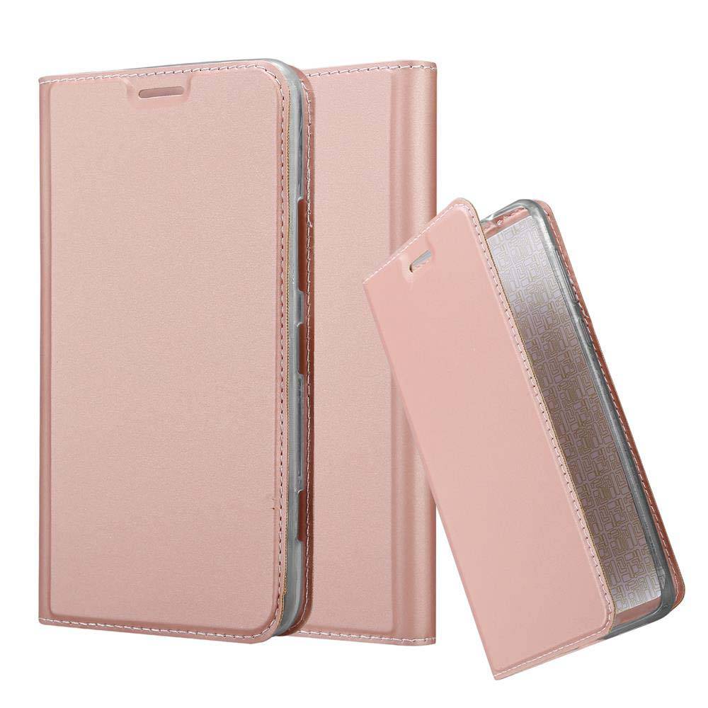 Cadorabo Handyhülle für Nokia Lumia 1320 Schutz Hülle in Rosa Cover Etui Book Case Booklet