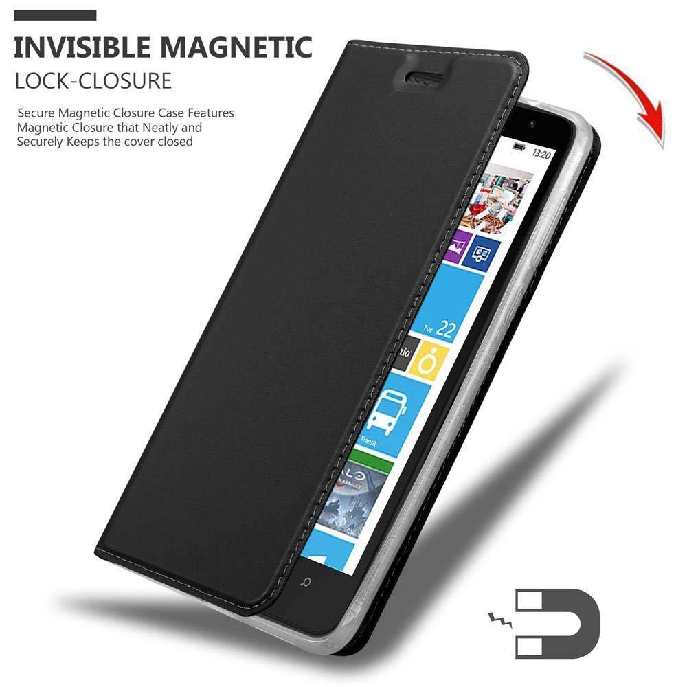 Cadorabo Handyhülle für Nokia Lumia 1320 Schutz Hülle in Schwarz Cover Etui Book Case Booklet