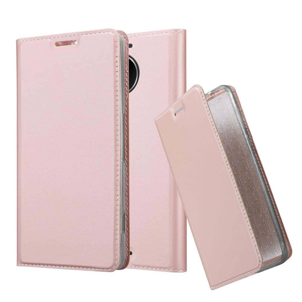 Cadorabo Handyhülle für Nokia Lumia 950 XL Schutz Hülle in Rosa Cover Etui Book Case Booklet