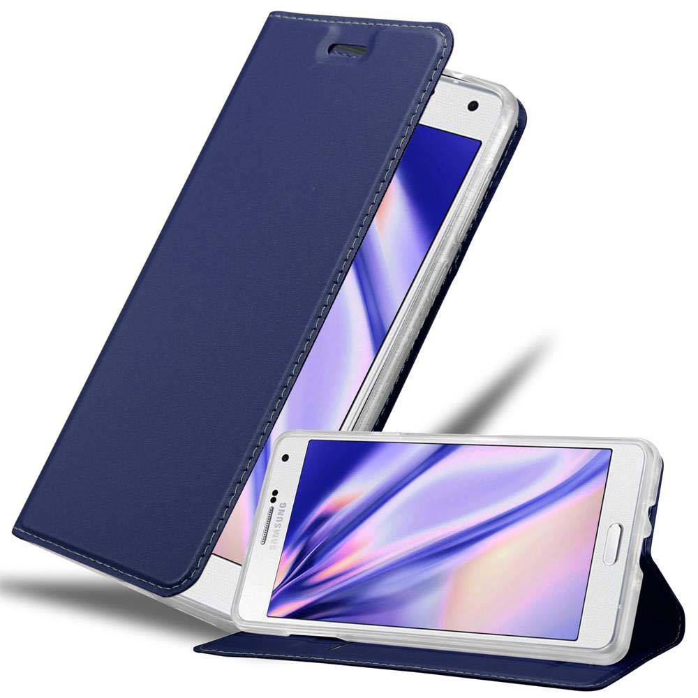 Cadorabo Handyhülle für Samsung Galaxy A7 2015 Schutz Hülle in Blau Cover Etui Book Case Booklet