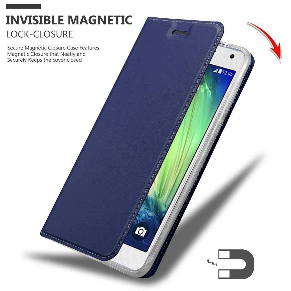 Cadorabo Handyhülle für Samsung Galaxy A7 2015 Schutz Hülle in Blau Cover Etui Book Case Booklet