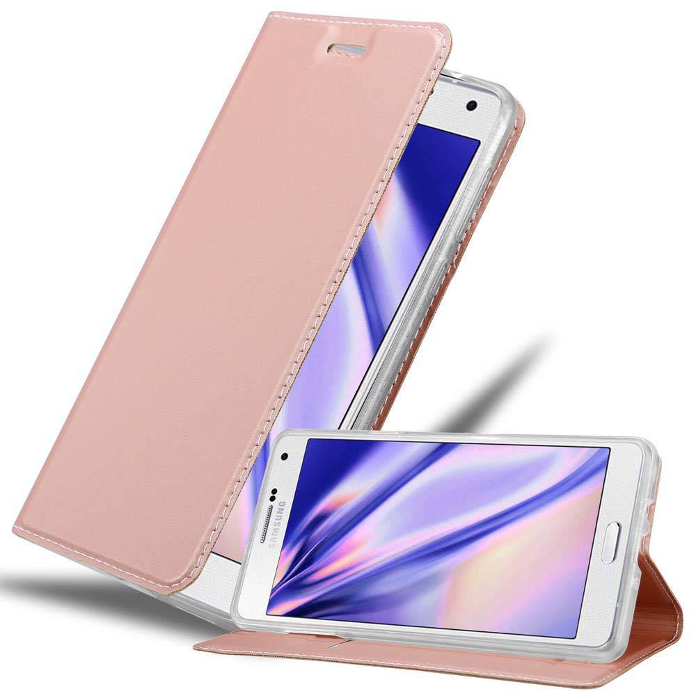 Cadorabo Handyhülle für Samsung Galaxy A7 2015 Schutz Hülle in Rosa Cover Etui Book Case Booklet