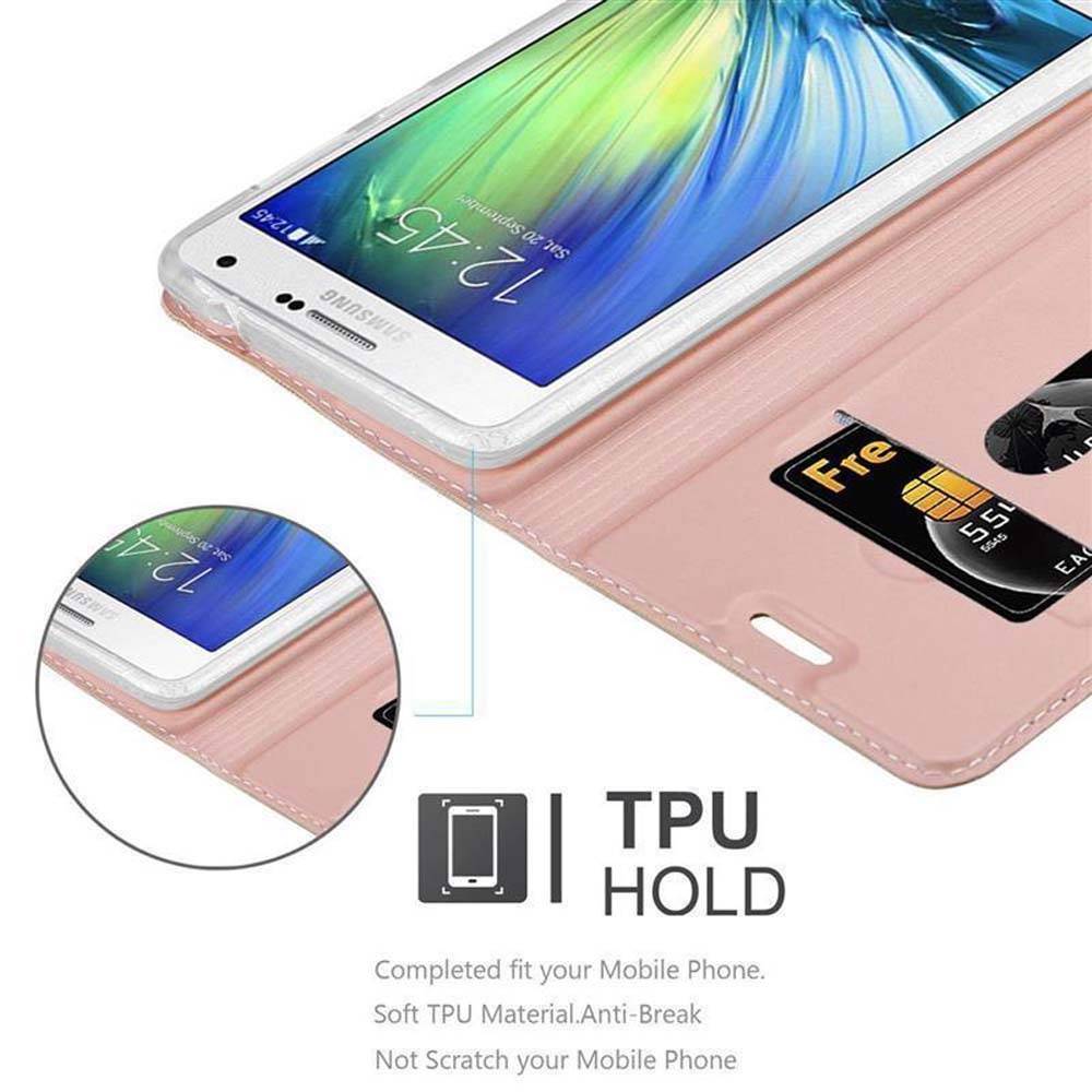 Cadorabo Handyhülle für Samsung Galaxy A7 2015 Schutz Hülle in Rosa Cover Etui Book Case Booklet