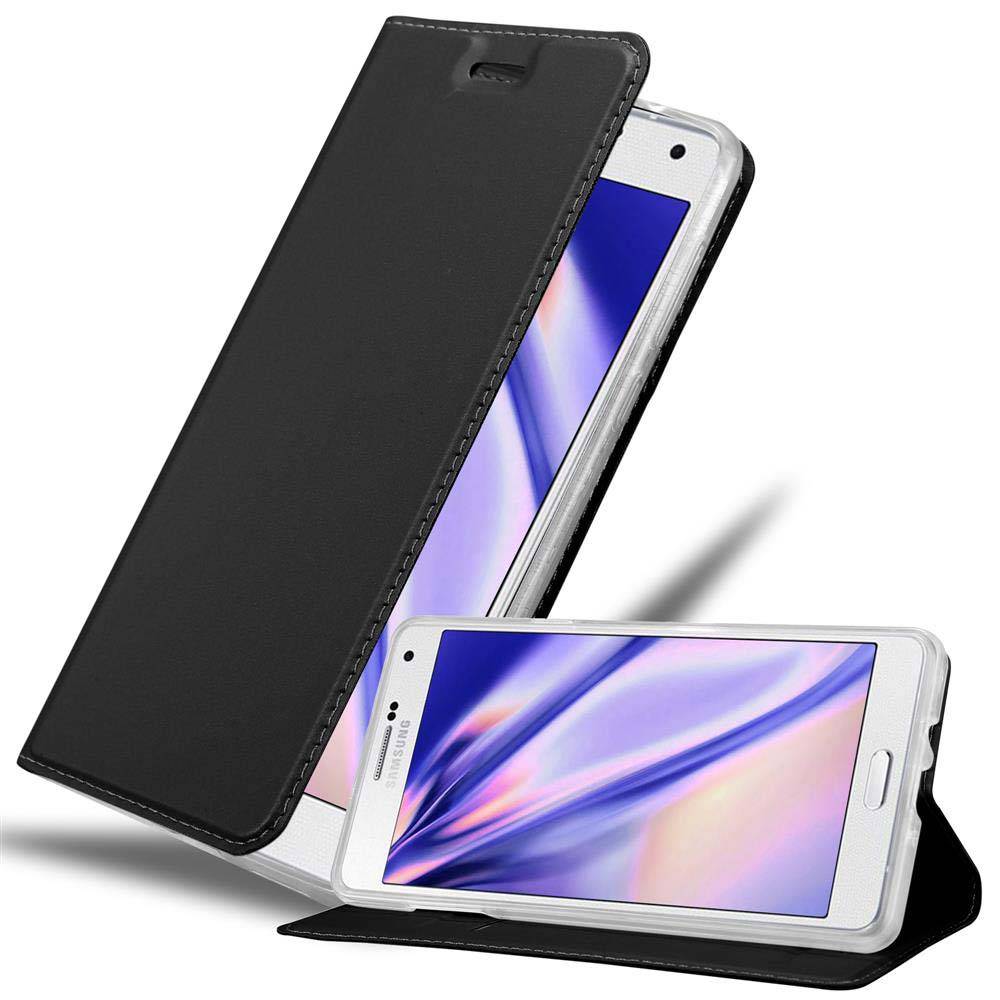 Cadorabo Handyhülle für Samsung Galaxy A7 2015 Schutz Hülle in Schwarz Cover Etui Book Case Booklet