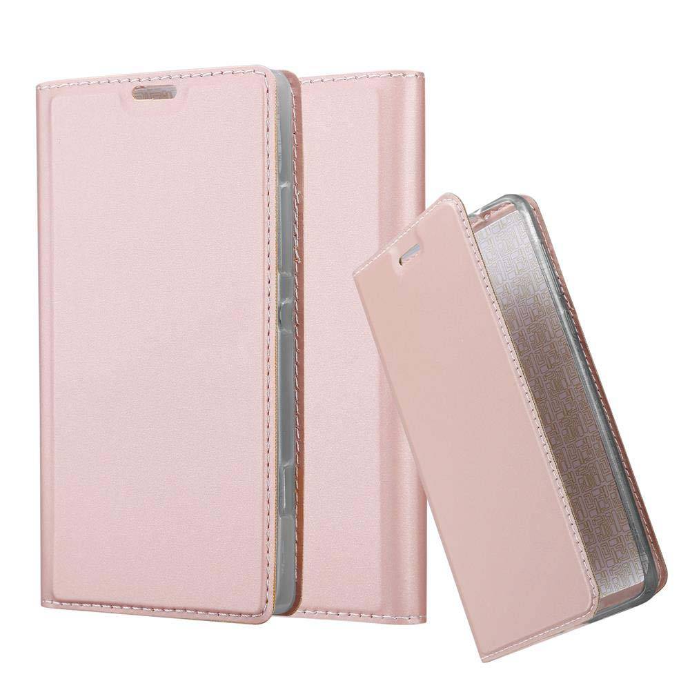 Cadorabo Handyhülle für Sony Xperia SP Schutz Hülle in Rosa Cover Etui Book Case Booklet
