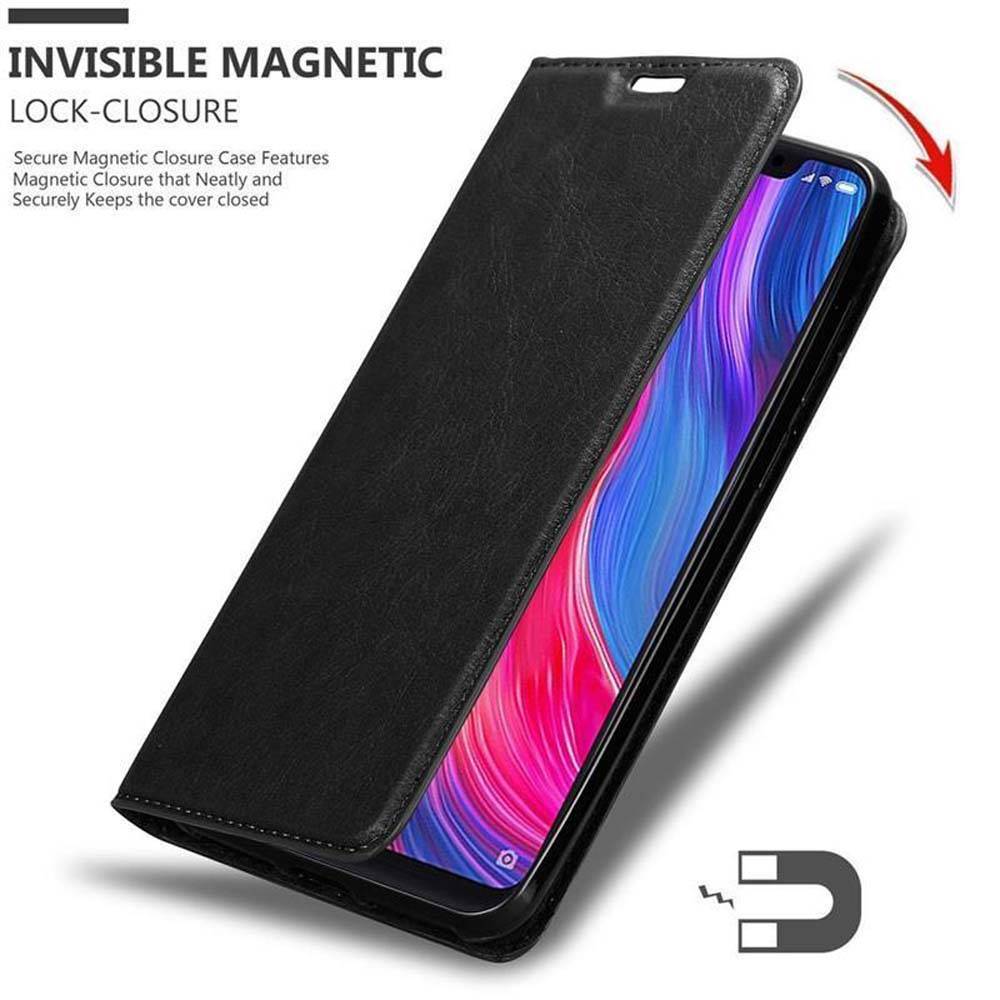 Cadorabo Hülle für Xiaomi Mi 8 Schutz Hülle in Schwarz Handyhülle Etui Case Cover Magnetverschluss