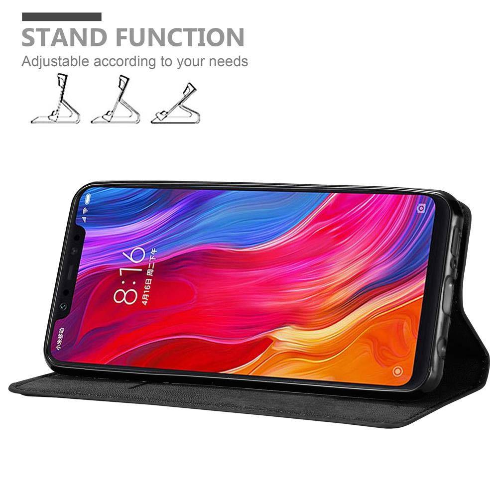 Cadorabo Hülle für Xiaomi Mi 8 Schutz Hülle in Schwarz Handyhülle Etui Case Cover Magnetverschluss