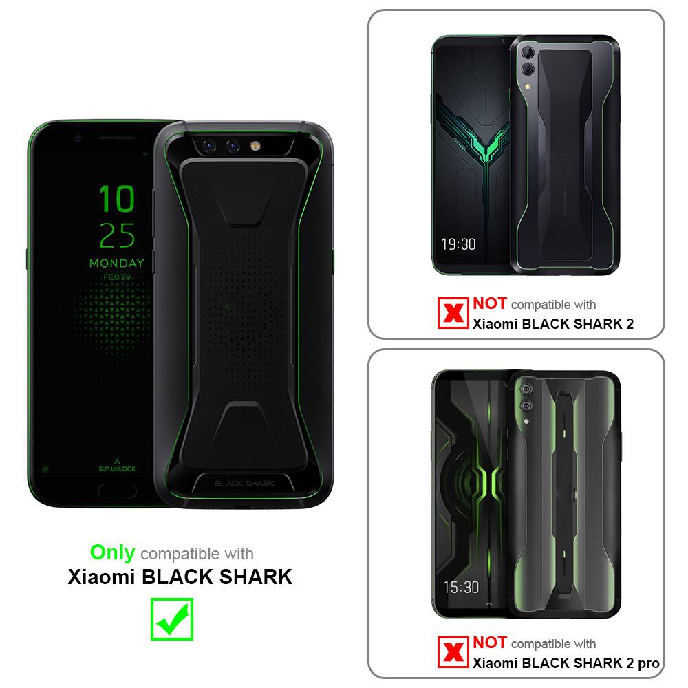 Cadorabo Hülle für Xiaomi BLACK SHARK Schutz Hülle in Rot Handyhülle Etui Case Cover Magnetverschluss