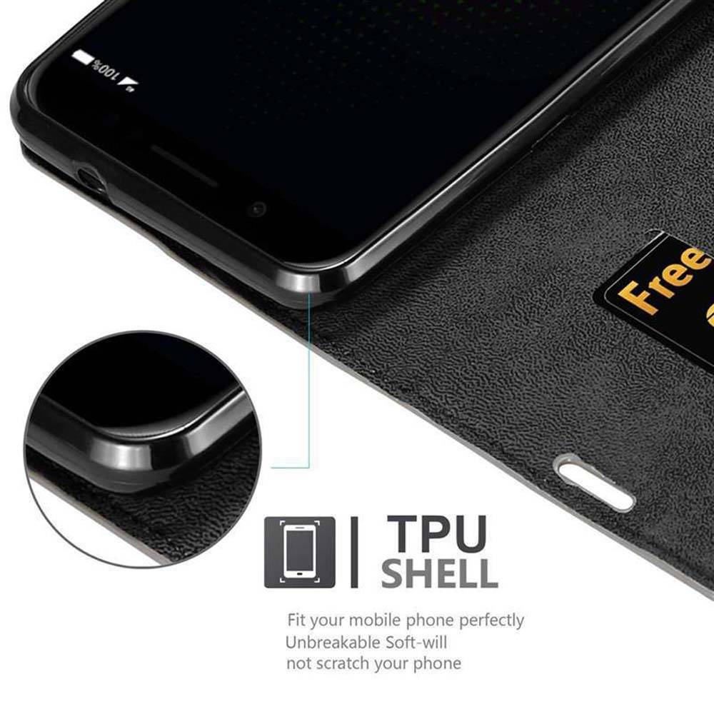 Cadorabo Hülle für Xiaomi BLACK SHARK Schutz Hülle in Braun Handyhülle Etui Case Cover Magnetverschluss