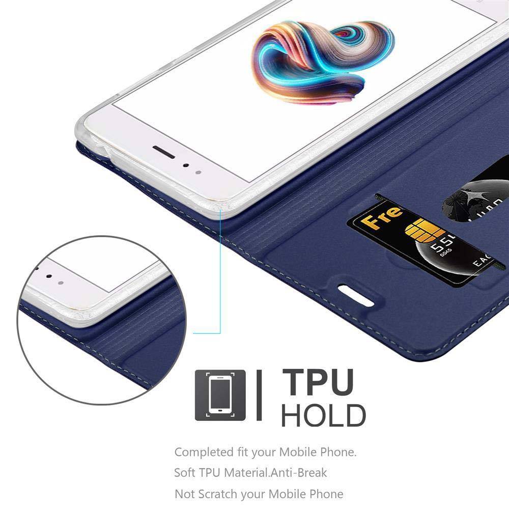 Cadorabo Handyhülle für Xiaomi Mi A1 / Mi 5X Schutz Hülle in Blau Cover Etui Book Case Booklet