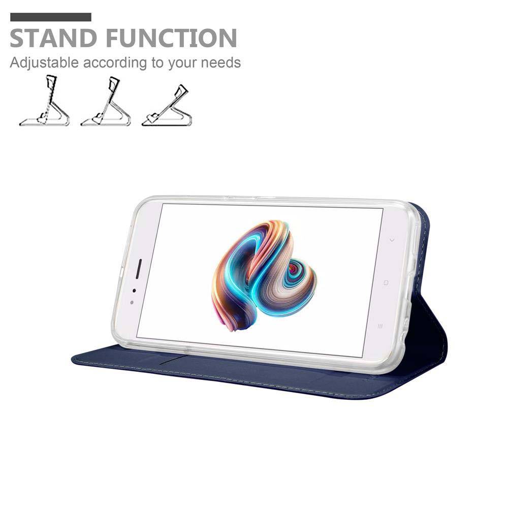 Cadorabo Handyhülle für Xiaomi Mi A1 / Mi 5X Schutz Hülle in Blau Cover Etui Book Case Booklet