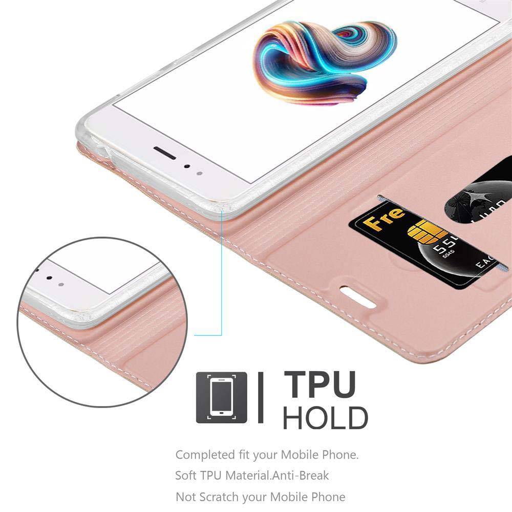 Cadorabo Handyhülle für Xiaomi Mi A1 / Mi 5X Schutz Hülle in Rosa Cover Etui Book Case Booklet