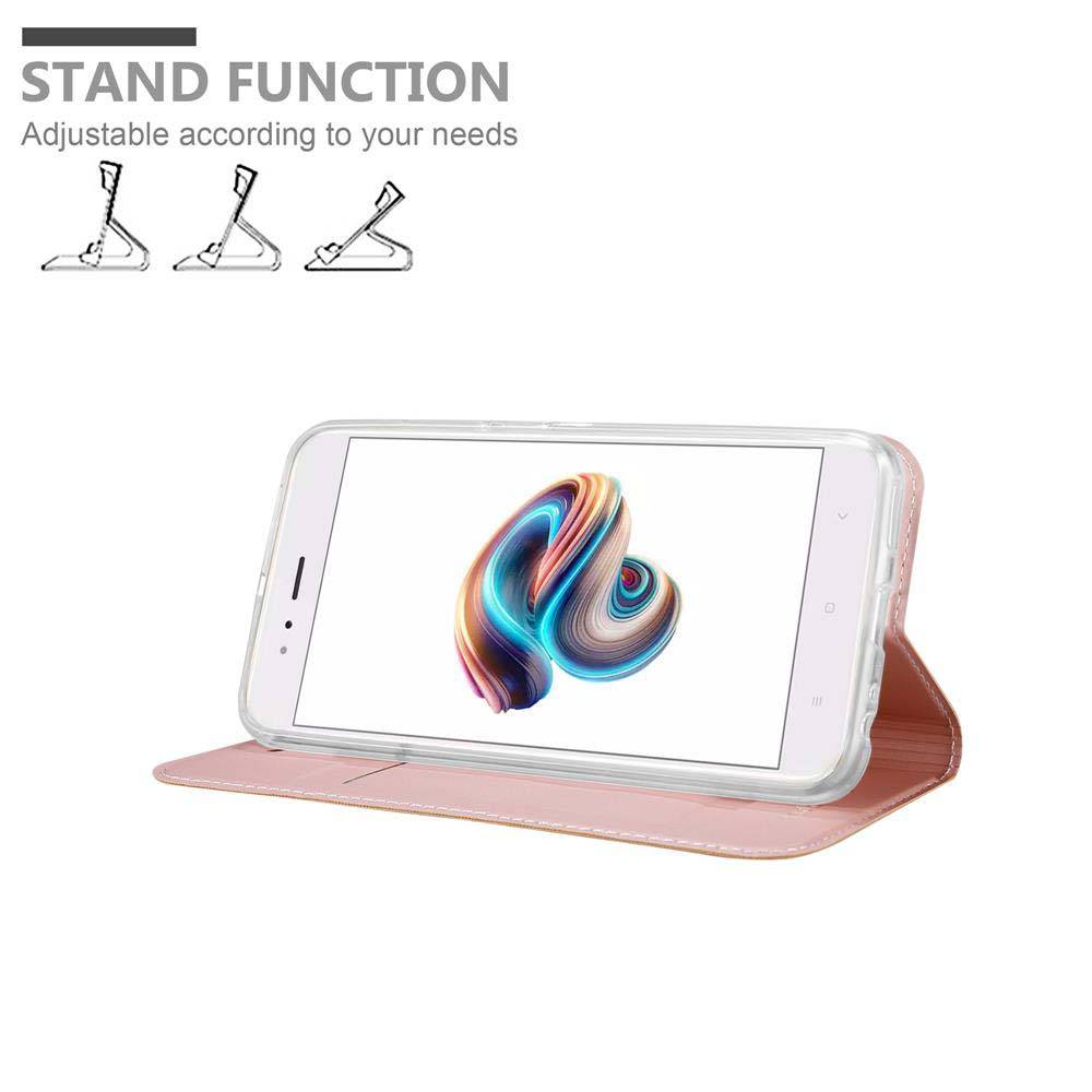 Cadorabo Handyhülle für Xiaomi Mi A1 / Mi 5X Schutz Hülle in Rosa Cover Etui Book Case Booklet