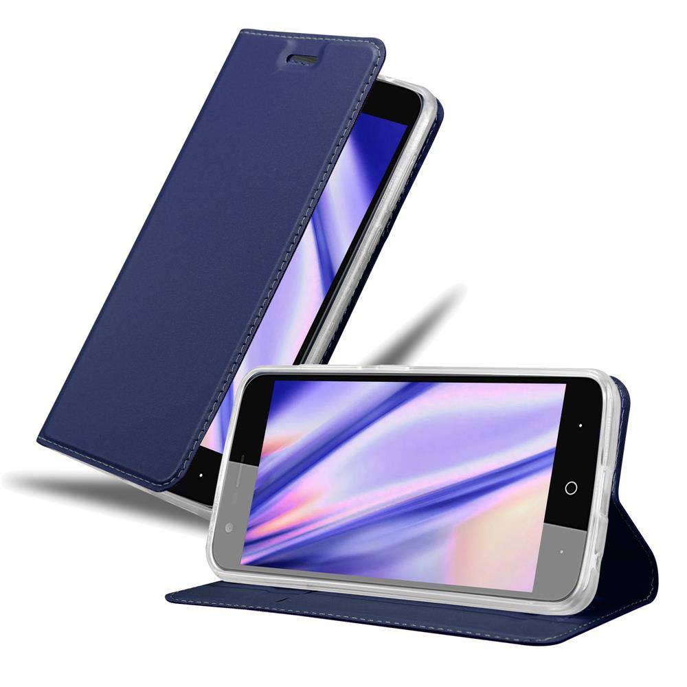 Cadorabo Handyhülle für ZTE Blade V8 MINI Schutz Hülle in Blau Cover Etui Book Case Booklet