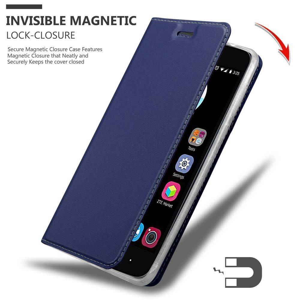 Cadorabo Handyhülle für ZTE Blade V8 MINI Schutz Hülle in Blau Cover Etui Book Case Booklet